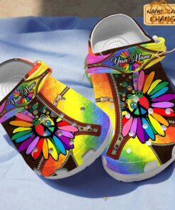 Custom Lgbt Hippie Crocs Clog