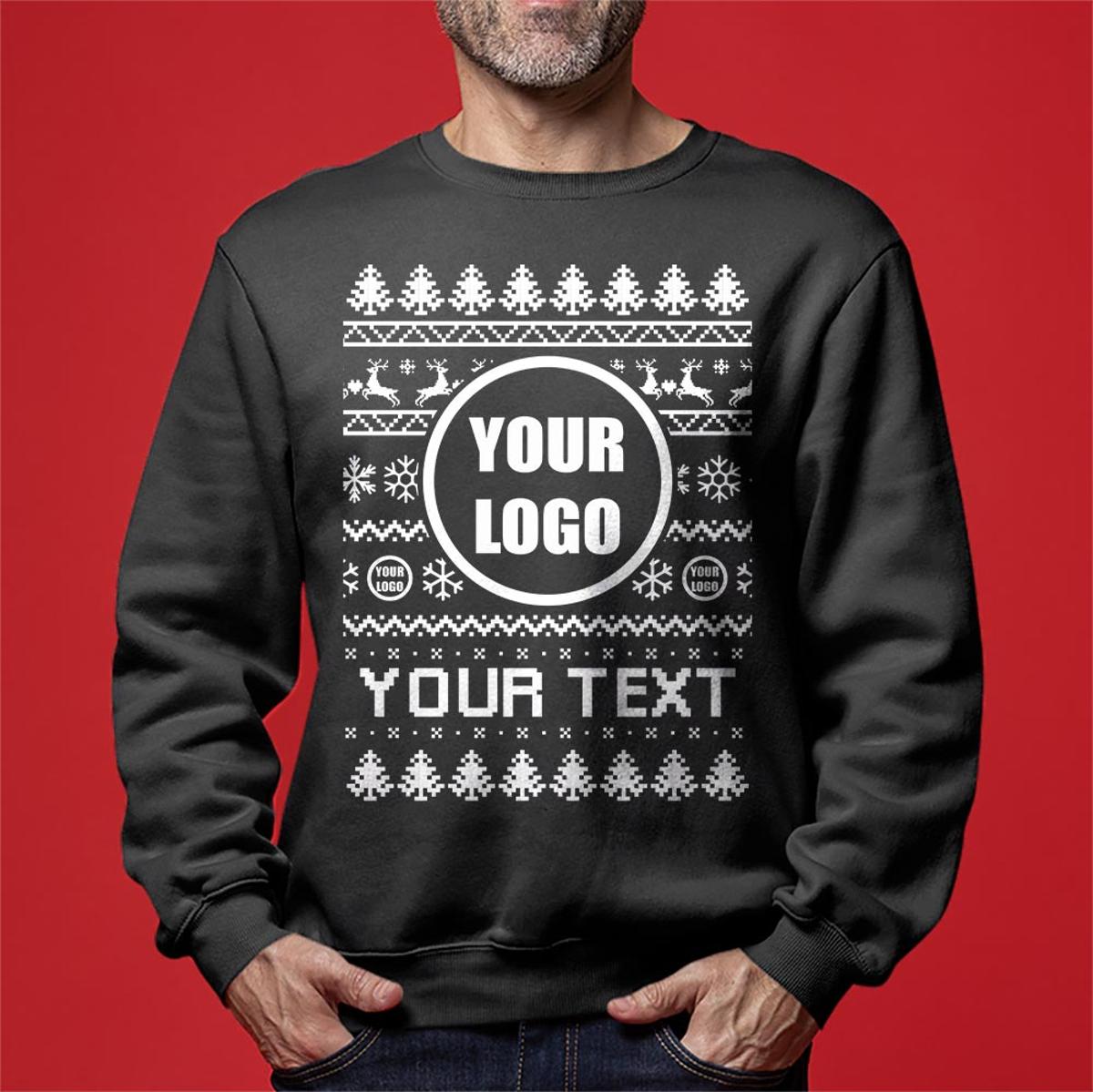 Custom Logo And Slogan Funny Christmas Sweaters