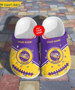 Custom Lsu Tigers Football Ncaa Crocs Clog Shoes