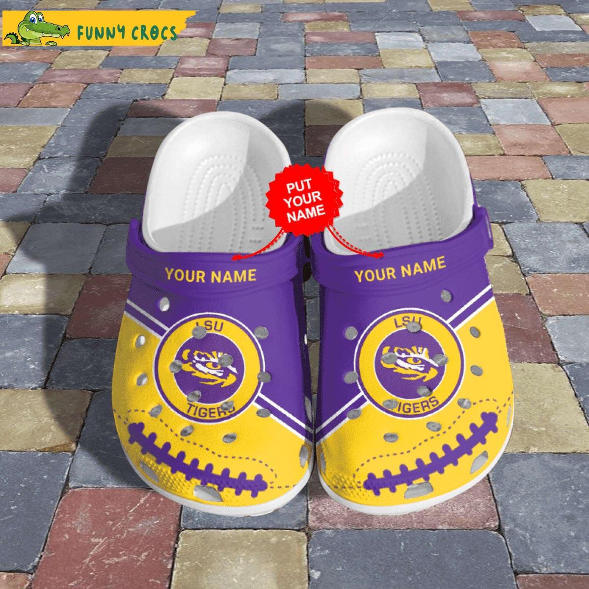 Custom Lsu Tigers Football Ncaa Crocs Clog Shoes