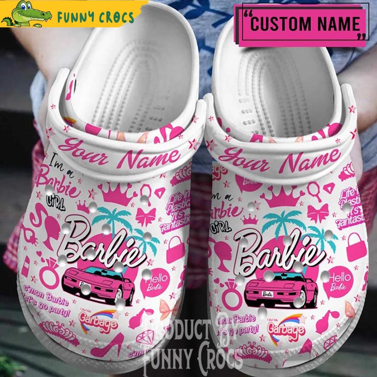 Custom Margot Robbie Barbie Crocs Clog Shoes