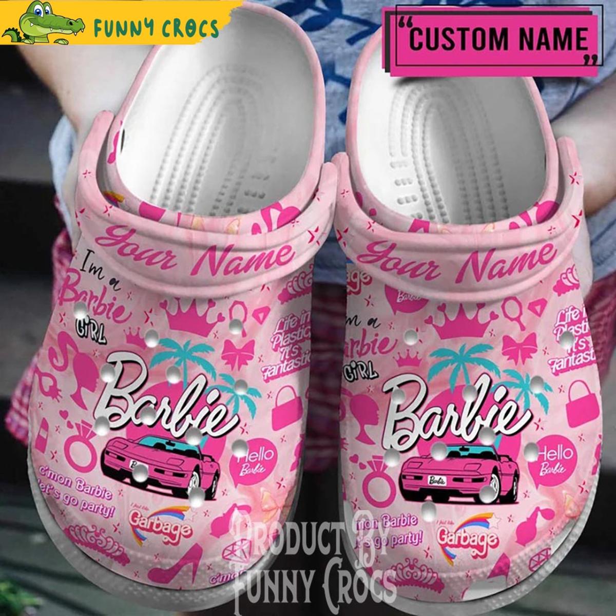 Custom Margot Robbie Barbie Crocs Clog Shoes