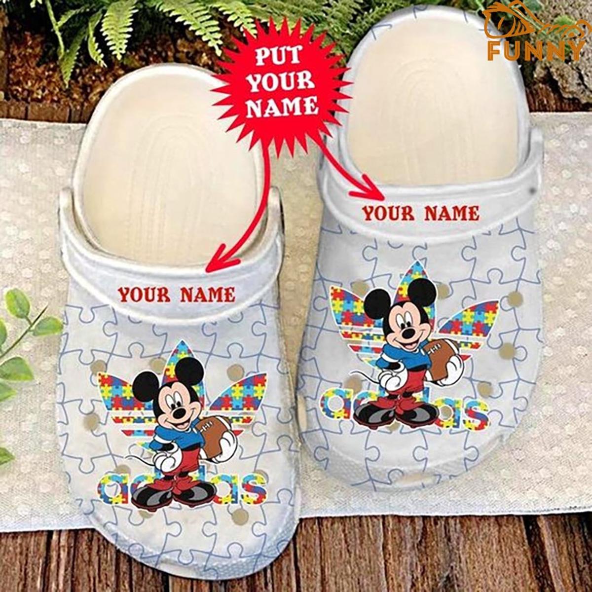 Grey Mickey Mouse Disney Crocs Slippers