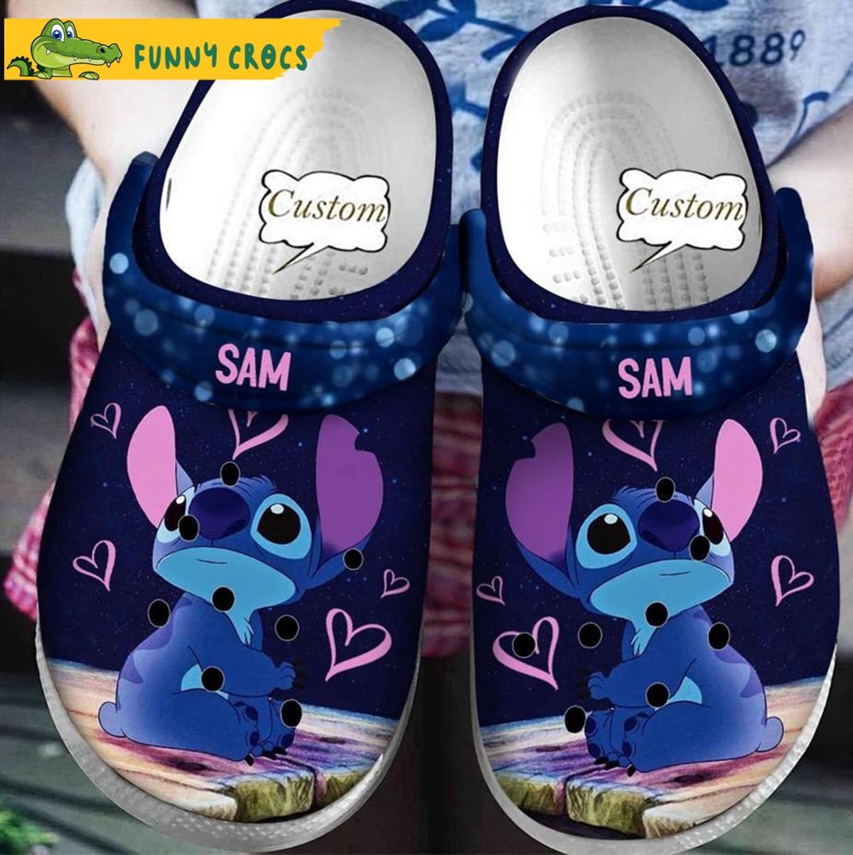 Custom My Love Fleece Stitch Crocs Clog Slippers