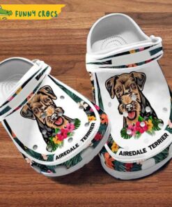 Custom Name Airedale Terrier Dog Crocs Shoes