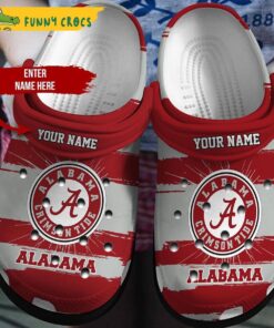 Custom Name Alabama Crimson Tide Ncaa Football Crocs Clog Slippers