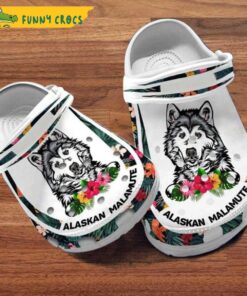 Custom Name Alaskan Malamute Dog Crocs Clog Shoes