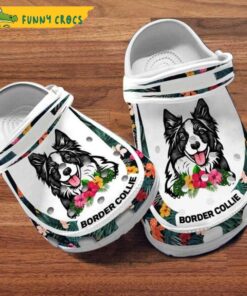 Funny Border Collie Pattern Dog Crocs