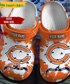 Custom Name Chicago Bear Ncaa Football Crocs Slippers