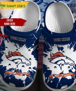 Custom Name Denver Broncos Ncaa Football Crocs Sandals