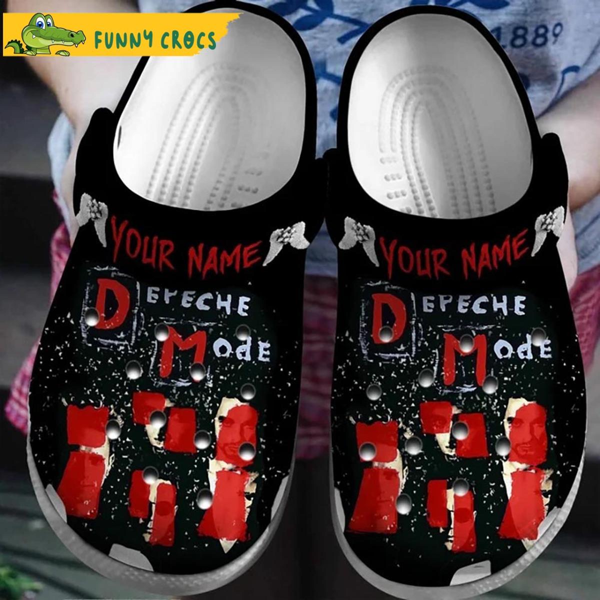 Depeche Mode Limited Edition White Crocs Clog Shoes