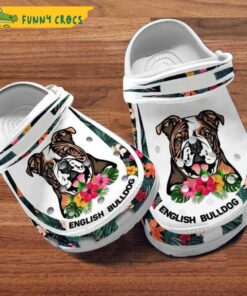 Custom Name English Bulldog Crocs Clog Shoes