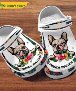 Custom Name French Bulldog Dog Crocs Slippers