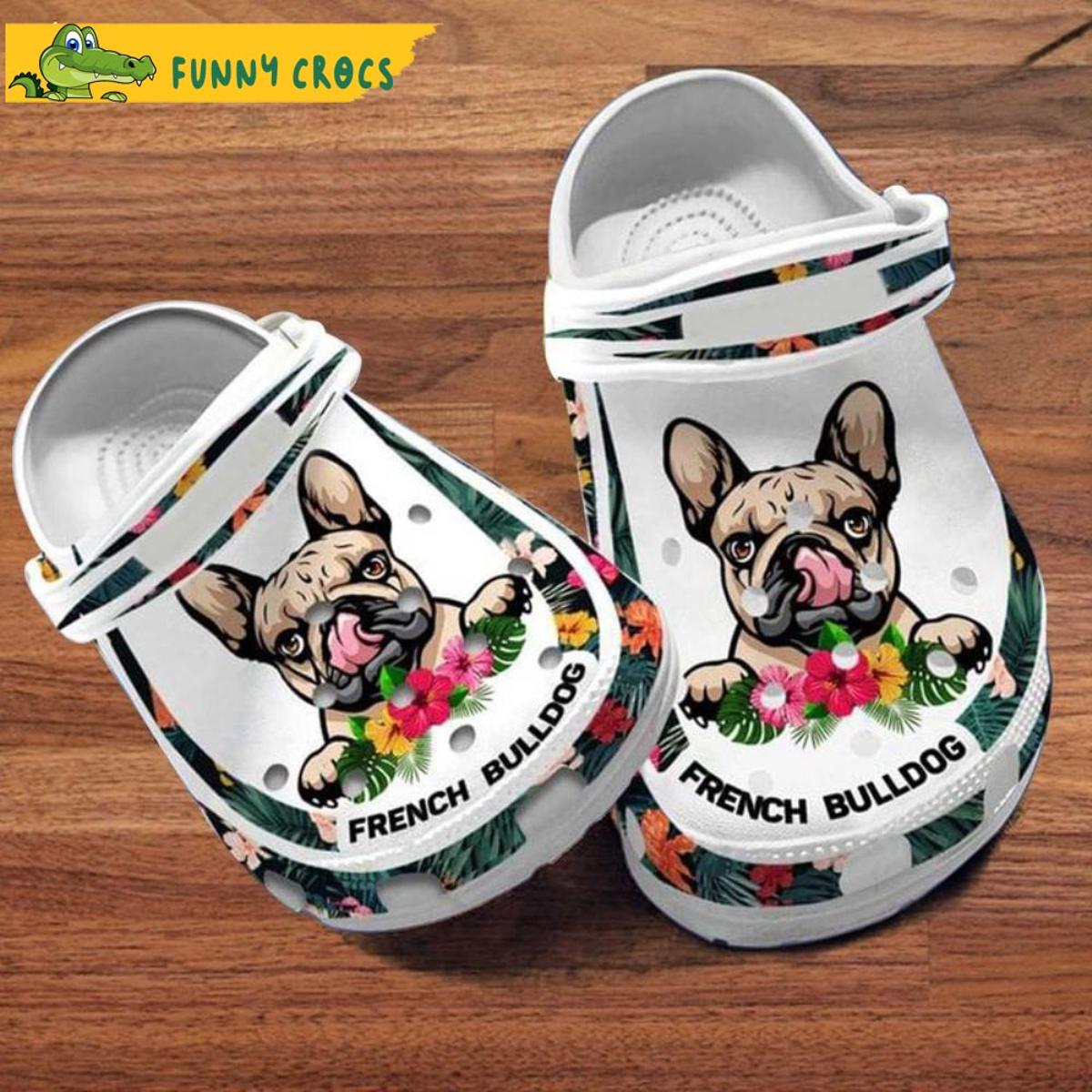 Custom Name French Bulldog Dog Crocs Slippers