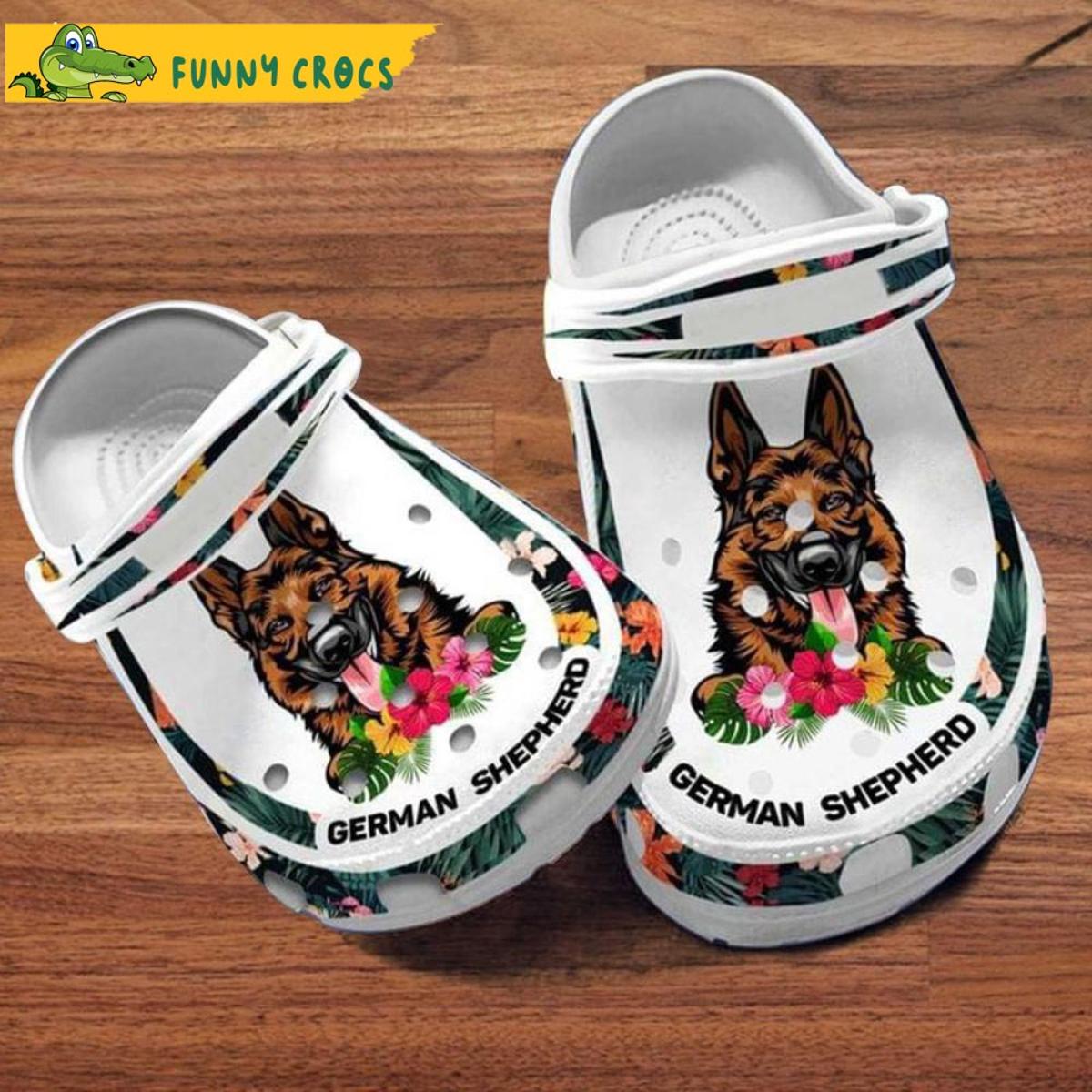 Custom Name German Shepherd Dog Crocs Slippers