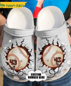 Custom Number Baseball Crocs Classic