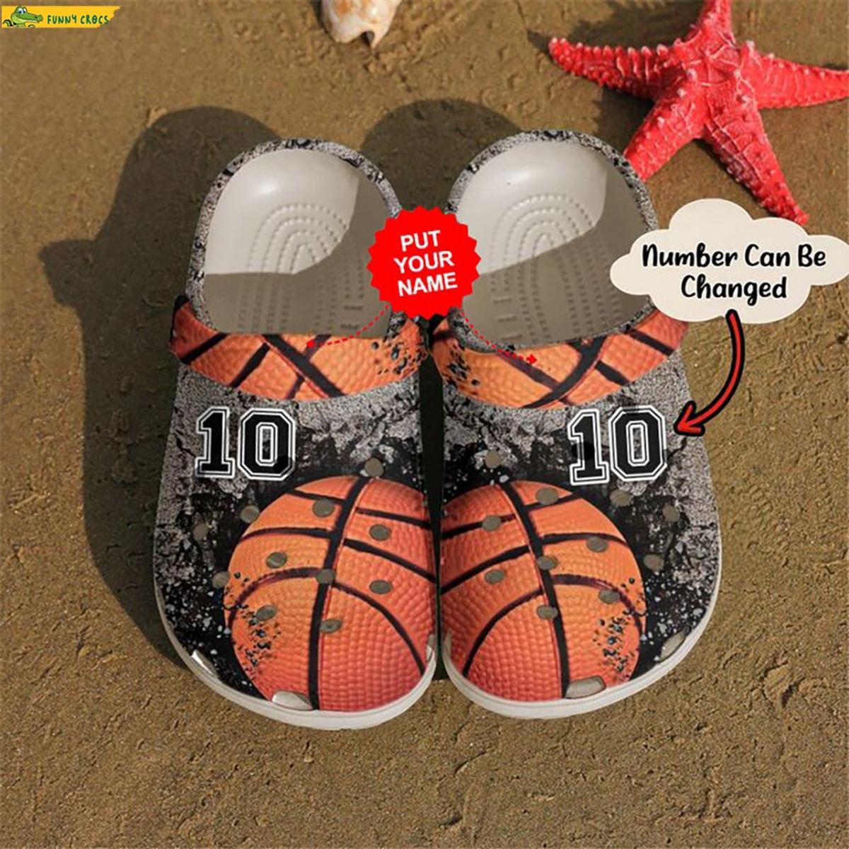 Custom & Number Broken Wall Basketball Gifts Crocs Clog Shoes