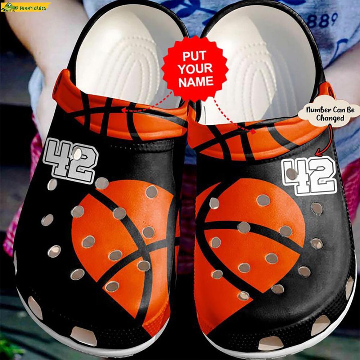 Custom & Number Know I Play Like A Girl Try To Keep Up Basketball Crocs Shoes