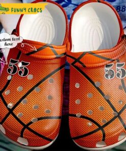 Custom & Number Leather Texture Basketball Crocs Sandals