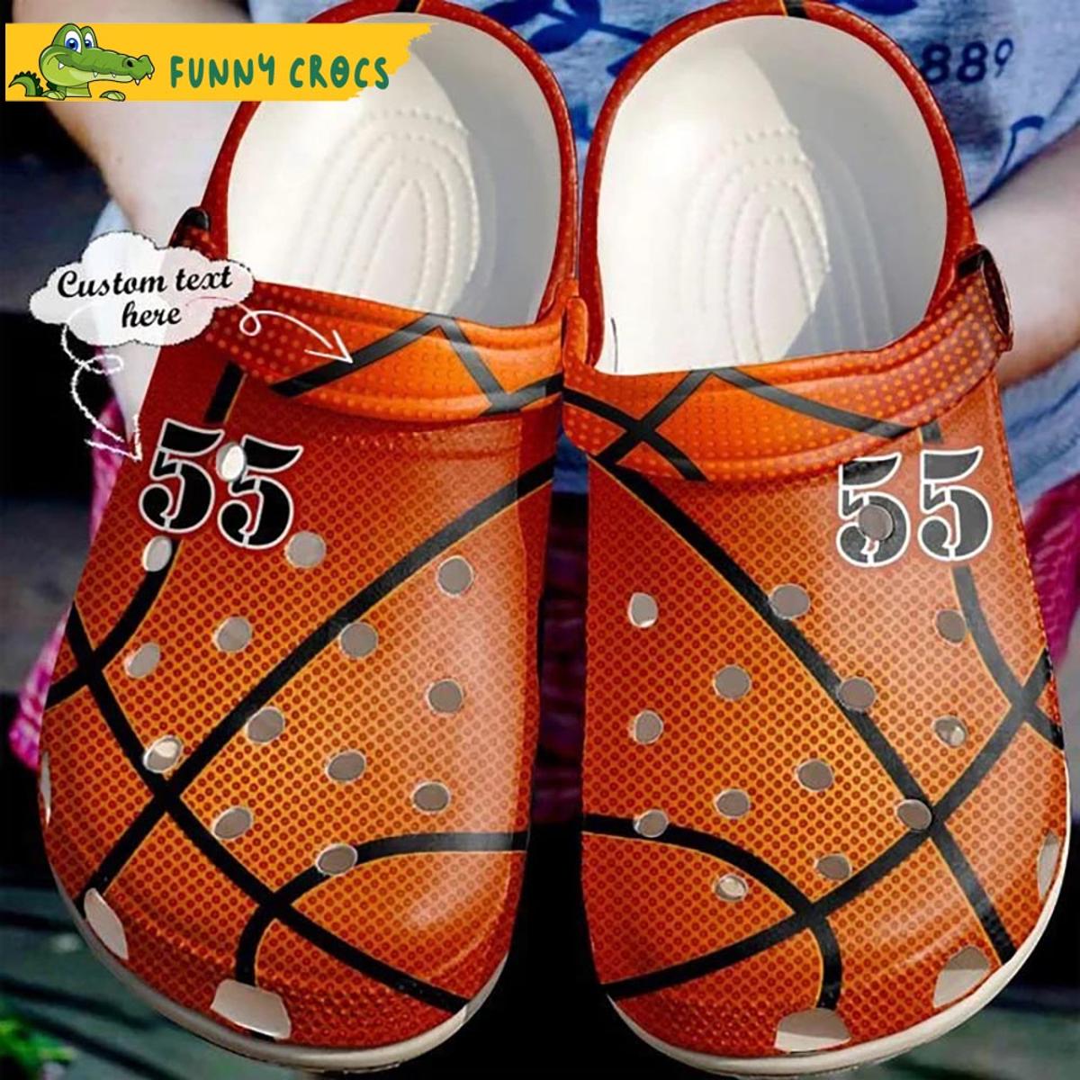 Custom & Number Glow Dimond Basketball Crocs Slippers