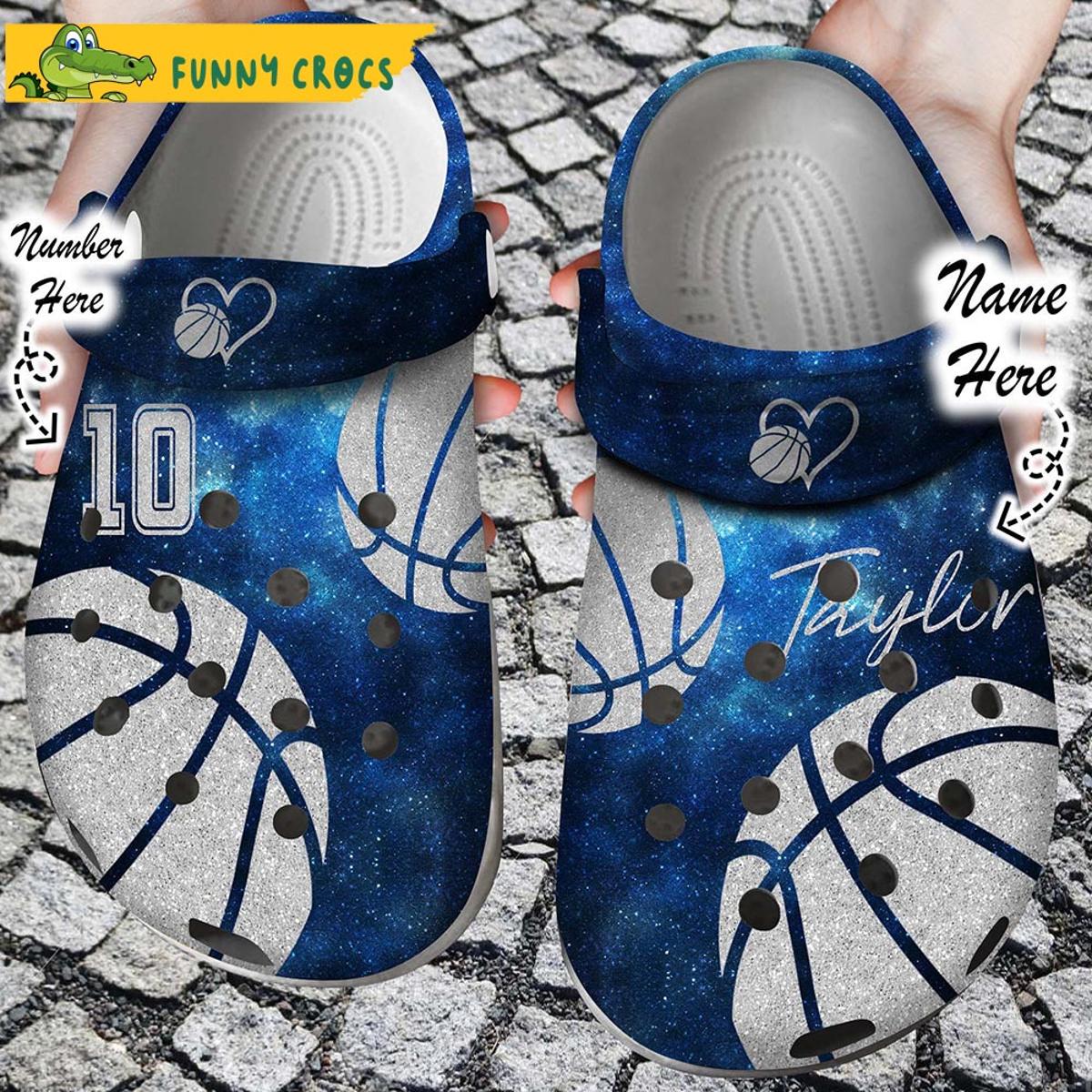 Custom & Number Leather Texture Basketball Crocs Sandals