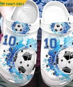 Custom Number Soccer Crocs Slippers