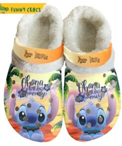 Custom Ohana Mlean Family Fleece Stitch Crocs Clog Shoes