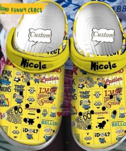 Custom Pattern Minion Crocs Shoes