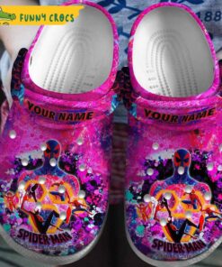 Custom Pink Tie Dye Spider Man Crocs Slippers