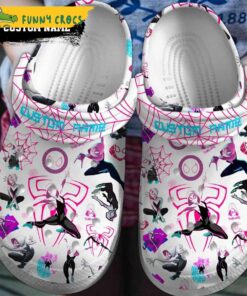 Custom Pink-white Spider Web Spider Man Crocs Clogs