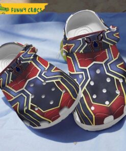 Custom Red Blue Amor Spider Man Crocs Slippers