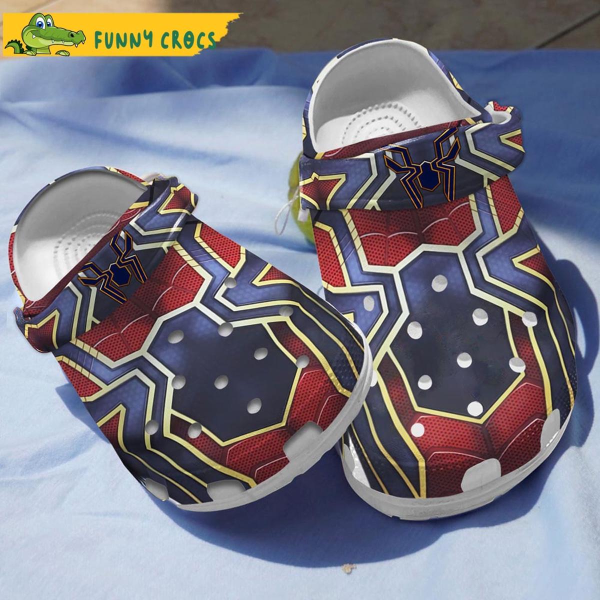 Custom Red Yellow Amor Spider Man Crocs Clog Shoes