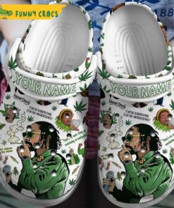 Custom Snoop Dogg Marijuana Cannabis Weed Crocs Shoes