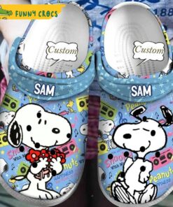 Customized Funny Pattern Snoopy Crocs Slippers