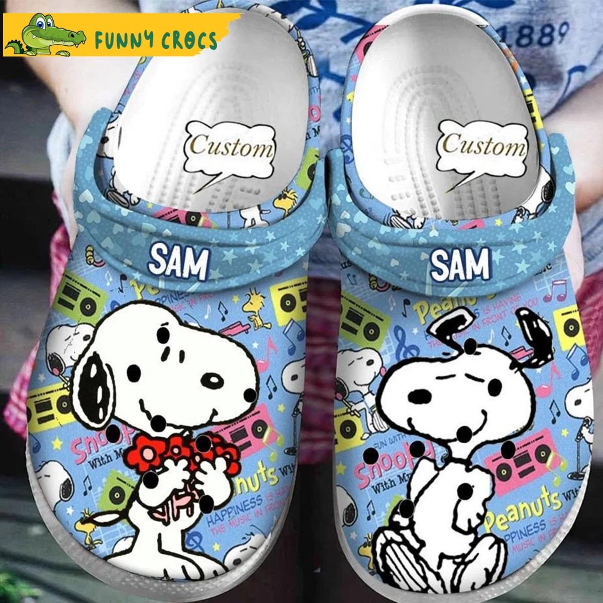 Customized Funny Woodstock Snoopy Crocs Sandals