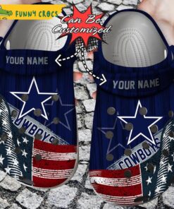 Custom Us Flag Dallas Cowboys New Crocs Clog