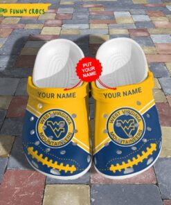 Custom West Virginia Mountaineers Football Ncaa Crocs Sandals