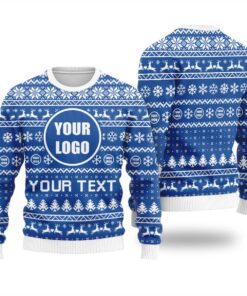 Custom Your Logo And Slogan Ugly Xmas Sweater