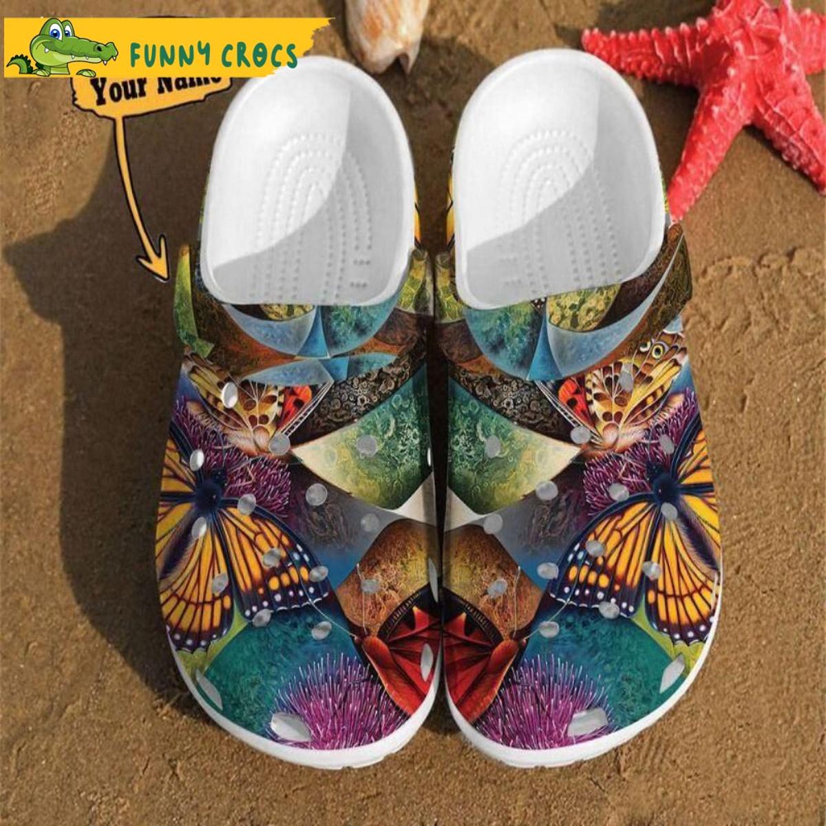 Customized Abstract Butterfly Crocs Sandals