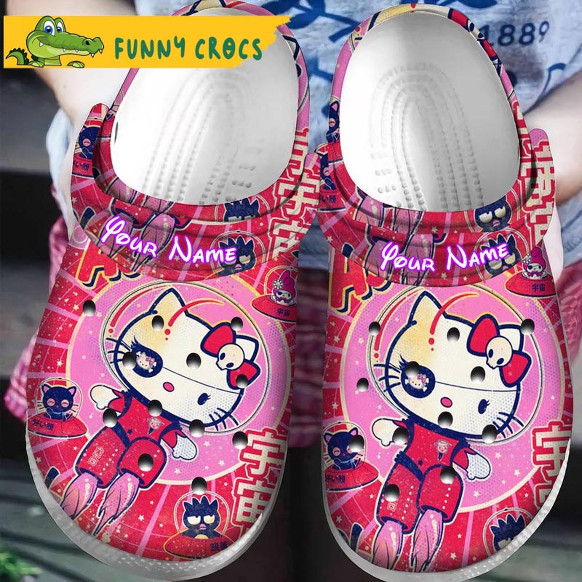 Customized Hello Kitty Flower Crocs Slippers