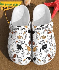 Customized Cat Pattern Crocs Clog