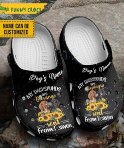 Dachshund Dog Bones Paw Crocs Sandals