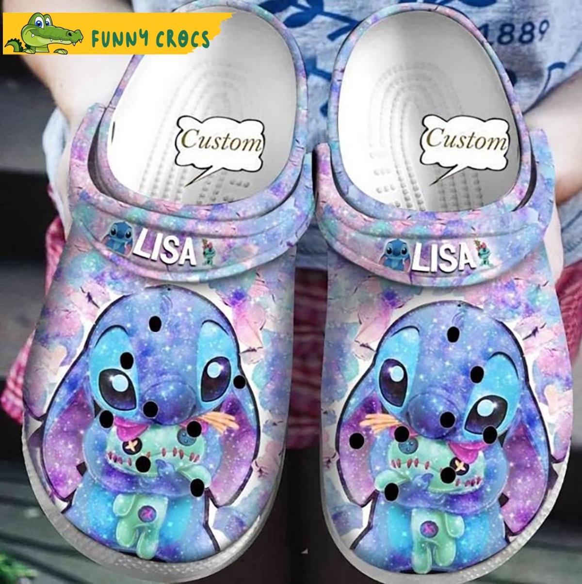 Custom Straw Doll Cute Stitch Crocs Clog Shoes