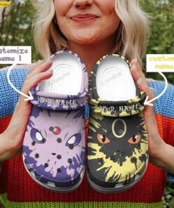 Customized Face Espeon Pokemon Crocs Shoes