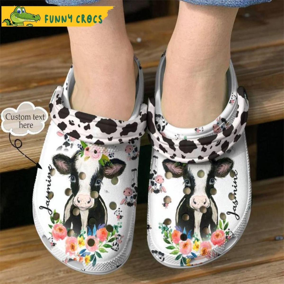 Funny Cow In The Us Sunflower Crocs Clog Shoes