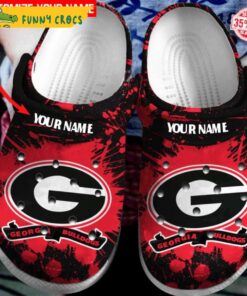 Customized Georgia Bulldogs Dog Crocs Shoes