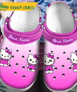 Customized Hello Kitty Pink Purple Crocs Clog Shoes