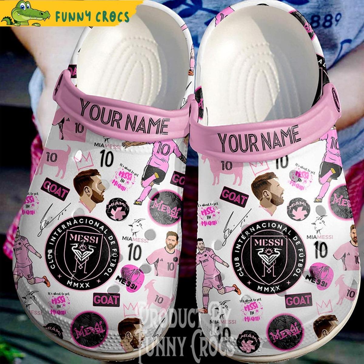 Personalized Inter Miami Messi Crocs Clog Slippers