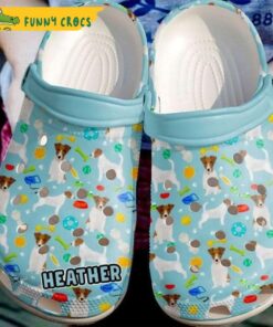 Customized Jack Russell Dog Cartoon Crocs Sandals