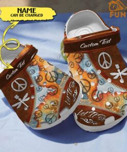 Customized Let It Be Hippie Crocs Slippers